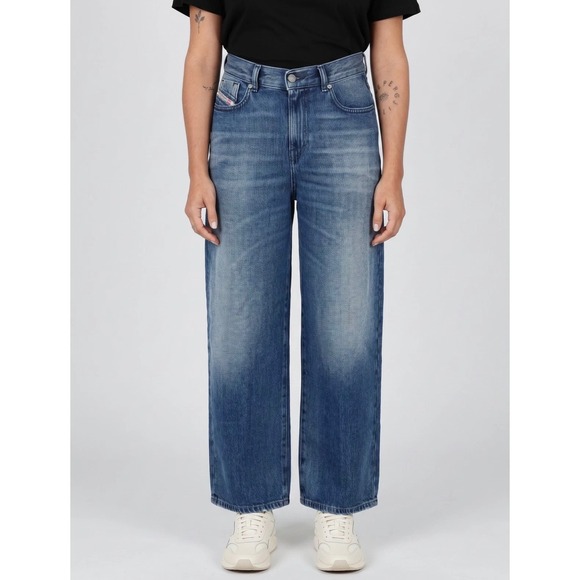 Diesel Denim - Diesel Jeans Widee R Womens 31 Wide Leg Relaxed Blue Denim Jeans High Rise RB065